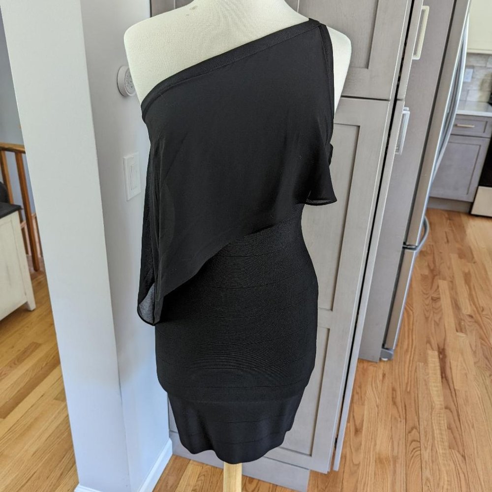 bebe LBD One Shoulder BodyCon Dress - Size M